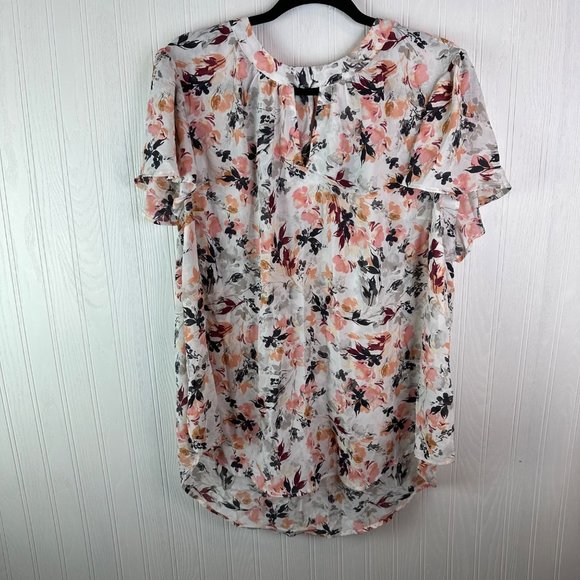 Torrid Georgette Keyhole Flutter Sleeve Blouse Size 2X NWT - Picture 1 of 6